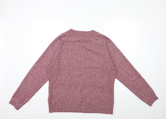 VERO MODA Mens Red Knit Pullover Jumper Size L