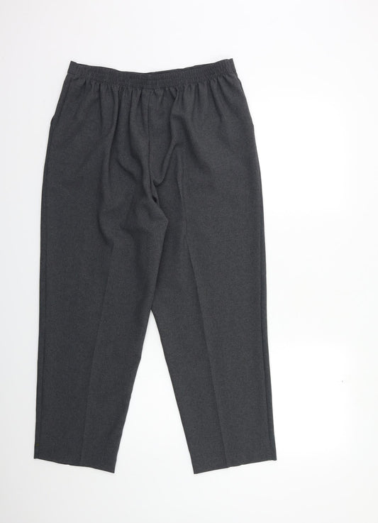 Classic Womens Grey Trousers Size 14 L26 in