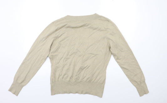 F&F Womens Beige Knit Pullover Jumper Size 16
