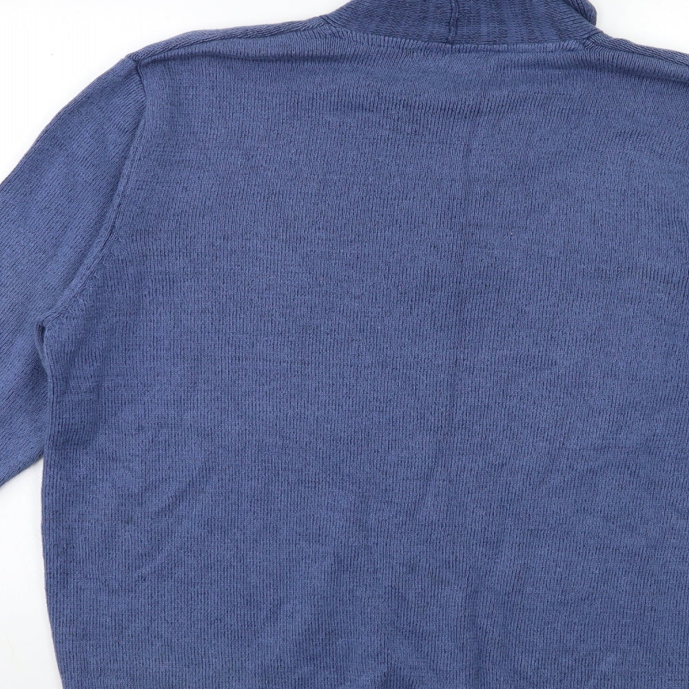 George Mens Blue Knit Pullover Jumper Size XL