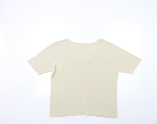 Womens UK Size M Bonmarché Beige Pullover Jumper