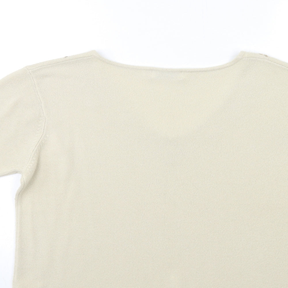 Womens UK Size M Bonmarché Beige Pullover Jumper