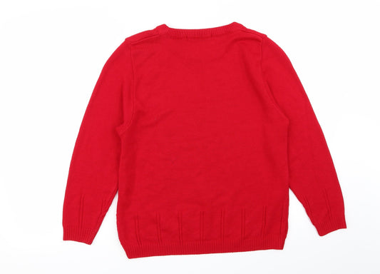 Pure & Natural Womens Red Pullover Jumper Size M