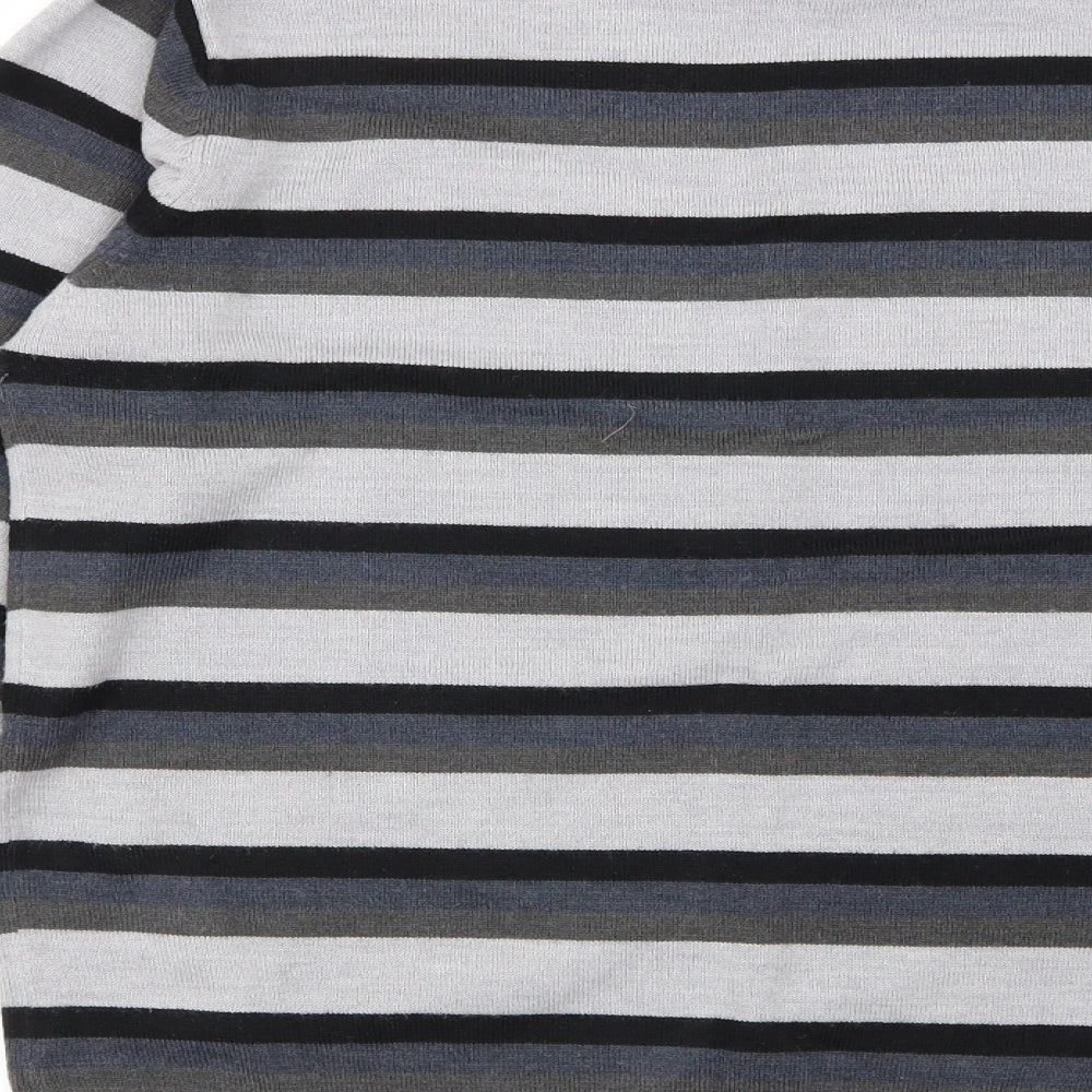 Cedar Wood State Mens Multicoloured Striped Pullover Jumper Size M