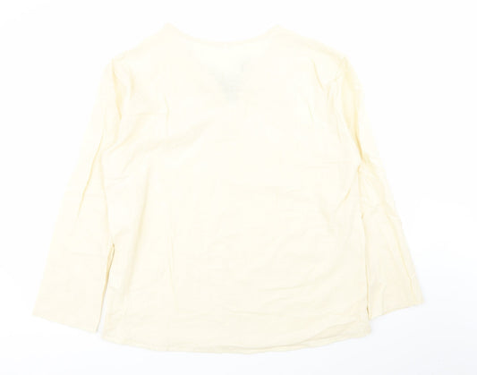 Womens UK Size XL Preworn Beige Basic Blouse