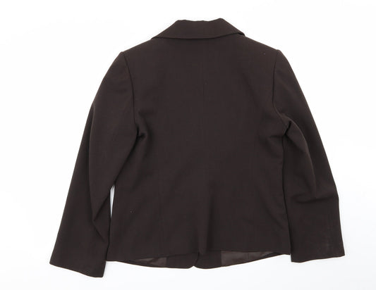alex& co Womens Brown Jacket Blazer Size 14