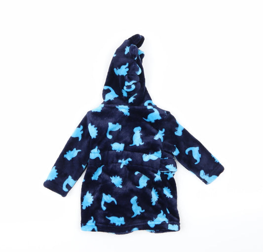 Asda George Boys Black Animal Print Babydoll Robe Size 3-6 Months