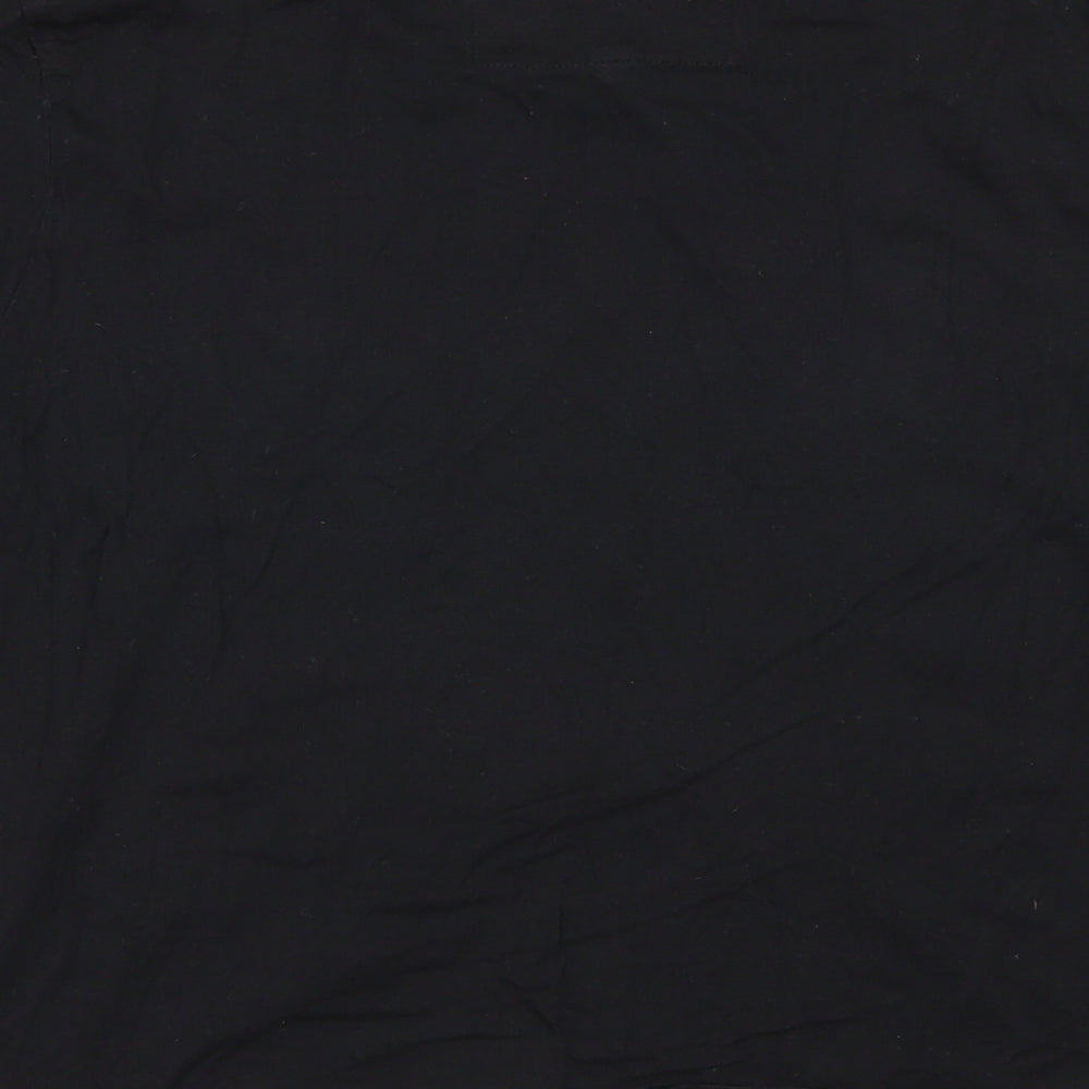 Womens UK Size 16 Fashion Black Basic T-Shirt