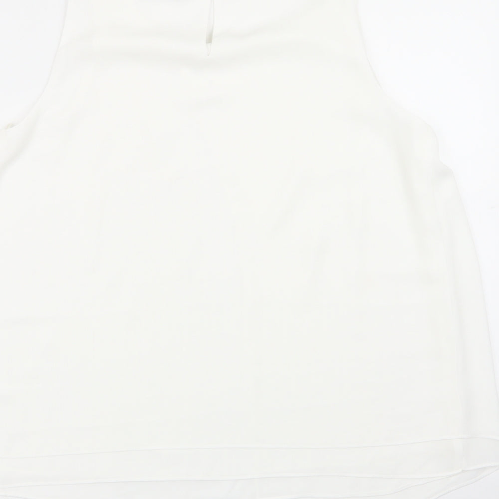 Womens UK Size 12 Roman White Basic Blouse