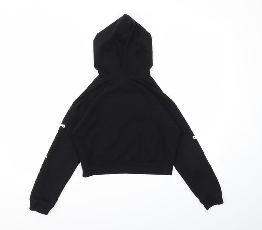 H&M Girls Black Pullover Sweatshirt Size 9-10 Years