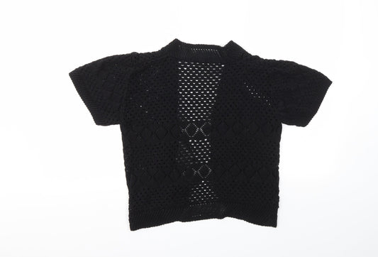 FASHION ALBERT Womens Black Cardigan Jumper Size S
