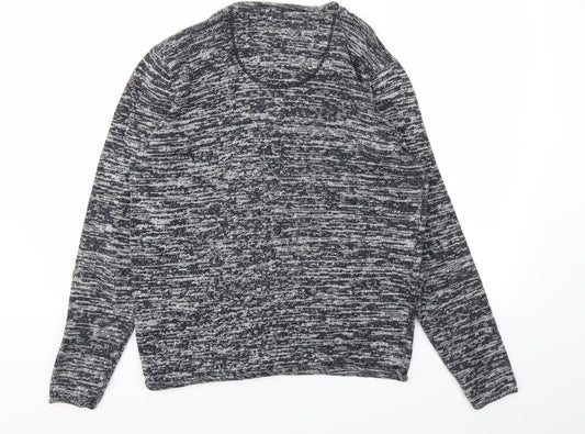 Mens UK Size M Brave Soul Grey Pullover Sweatshirt