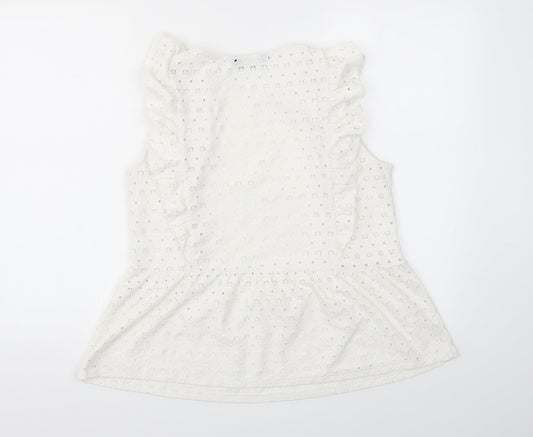 F&F Womens White Basic T-Shirt Size 14