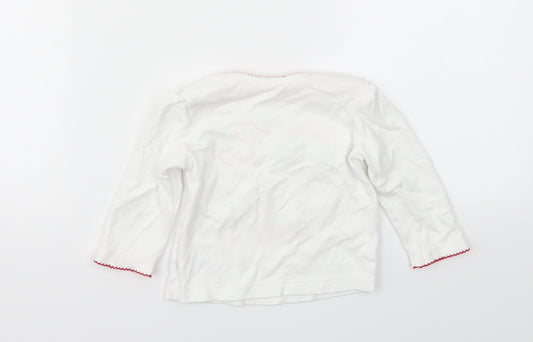 George Girls White Basic T-Shirt Size 6-9 Months