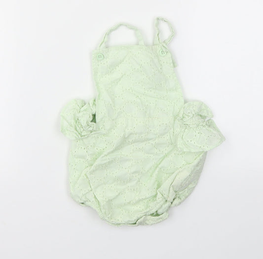 M Girls Green Babygrow One-Piece Size 9-12 Months
