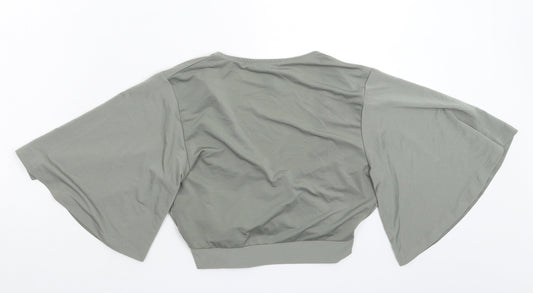 Womens UK Size 8 New Look Grey Basic Blouse