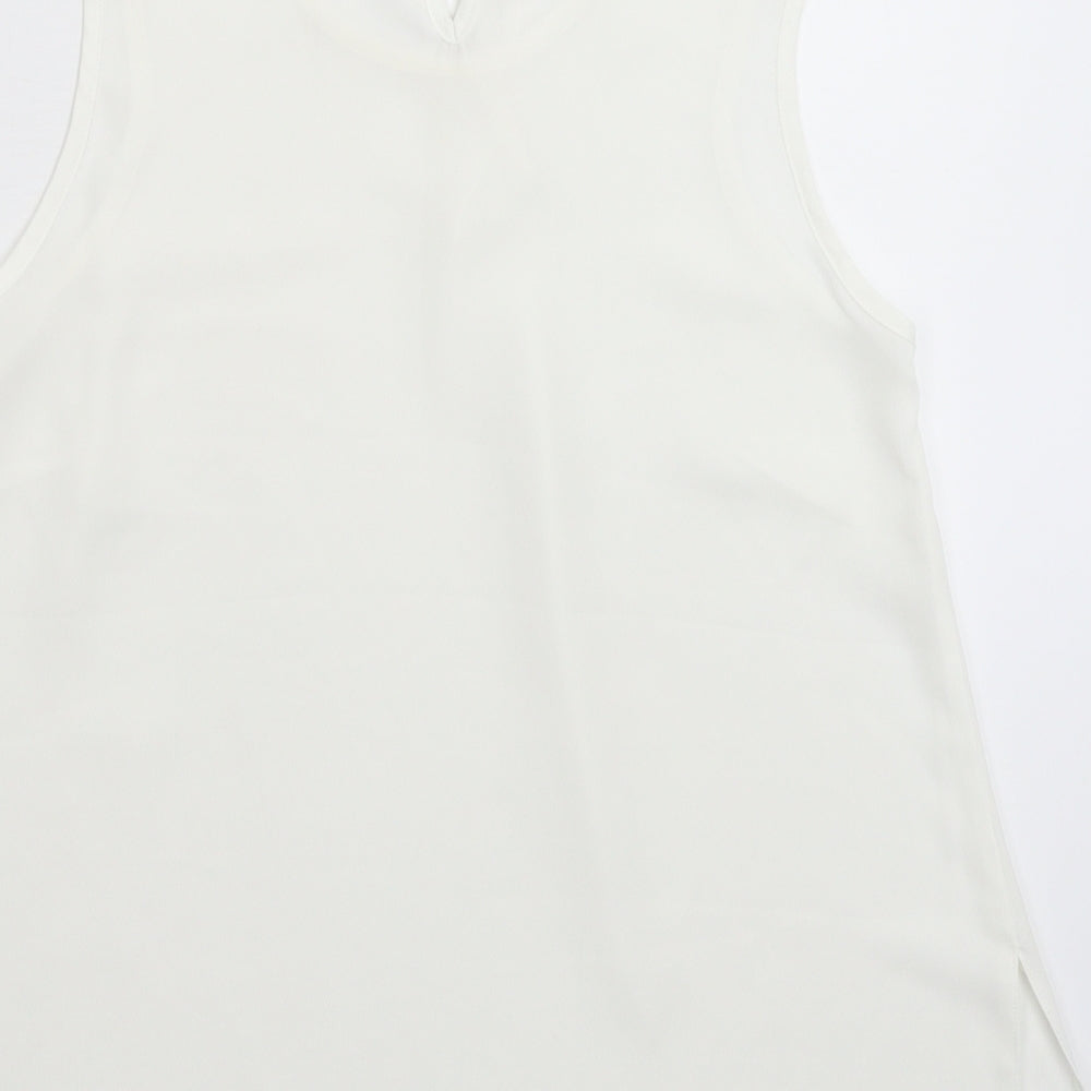 Womens UK Size 8 Dorothy Perkins White Basic Tank