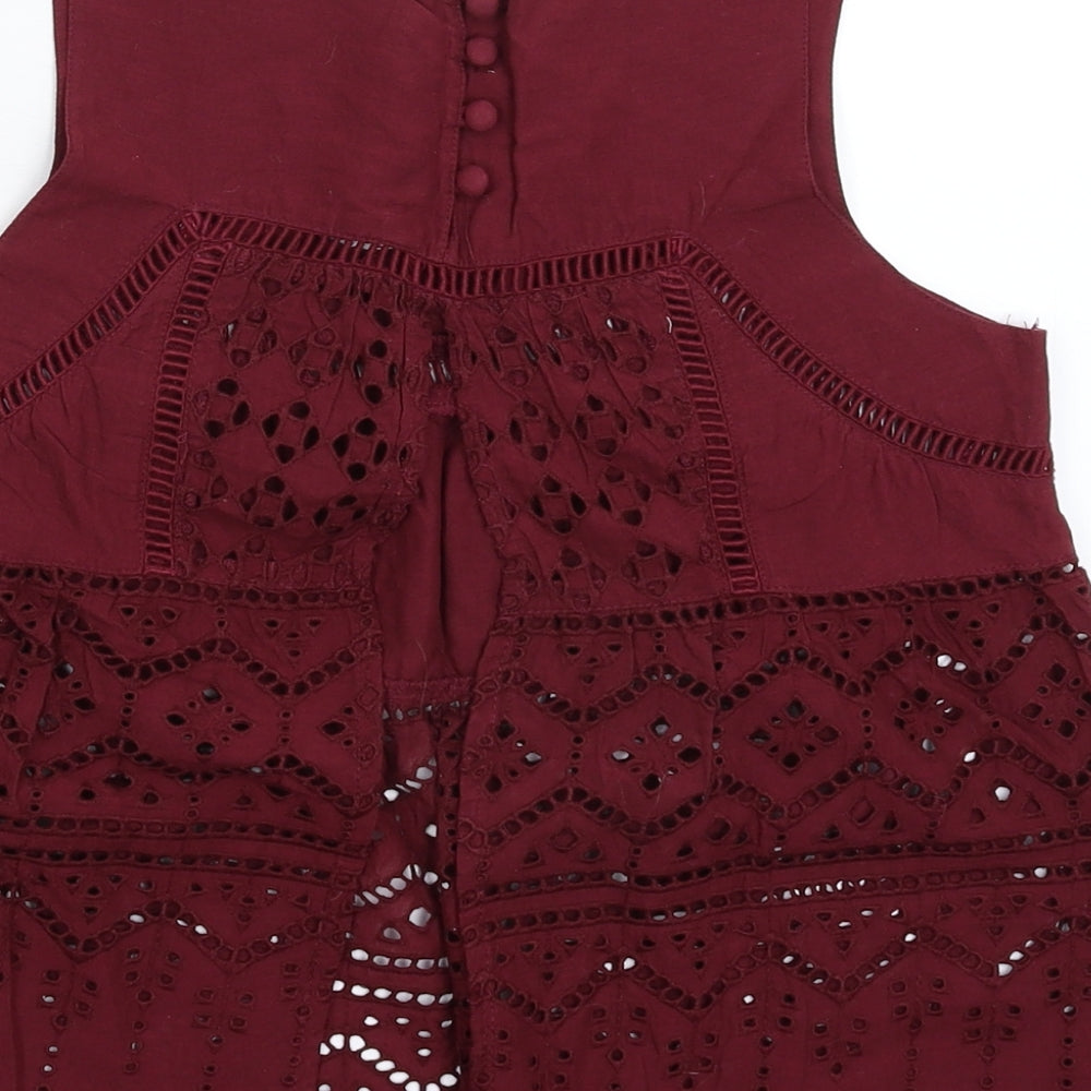 Miss Selfridge Womens Brown Basic Tank Size 6