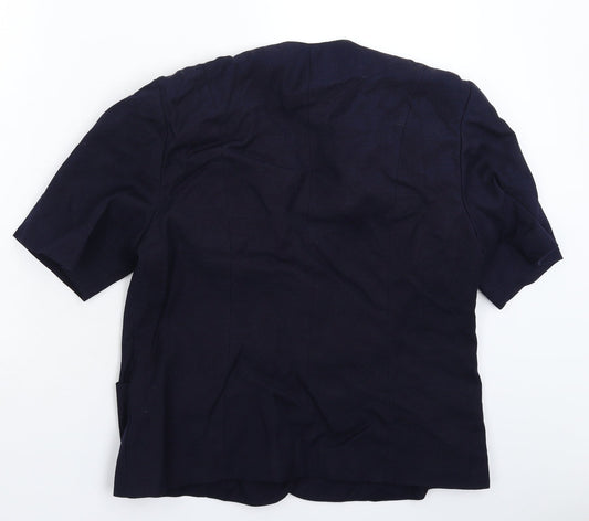 First Avenue Womens Blue Jacket Blazer Size 16