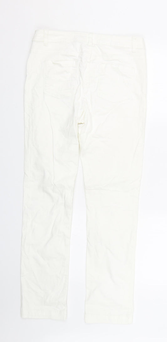 George Womens White Denim Straight Jeans Size 10 L28 in