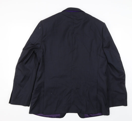 Mens UK Size L Paul Costelloe Regular Blue Suit Jacket