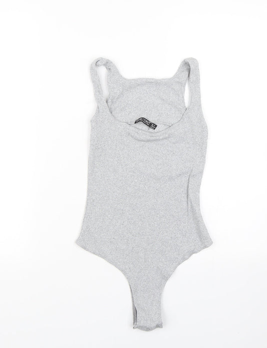 Womens UK Size 6 I SAW IT FIRST Grey Wrap Tank