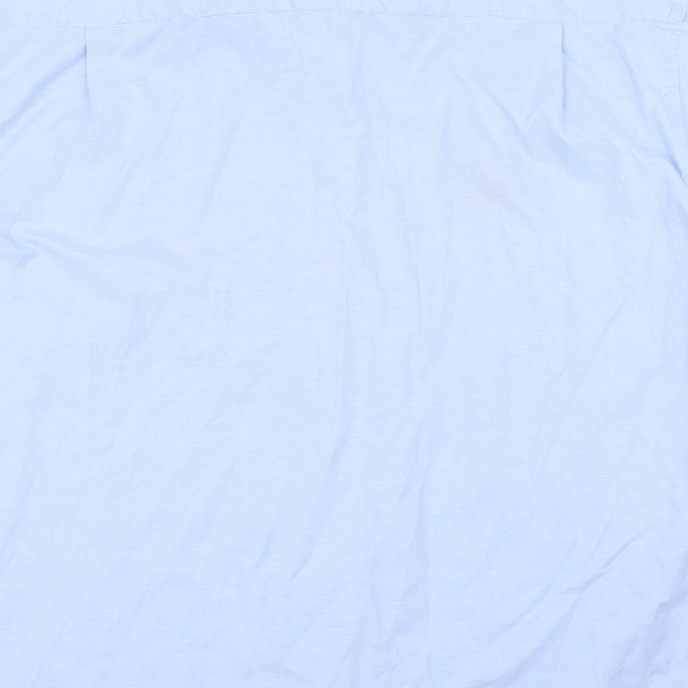 Russell Collection Mens Blue Button-Up Size 16.5