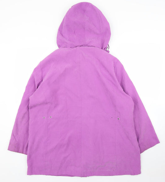 BM Womens Purple Overcoat Coat Size L