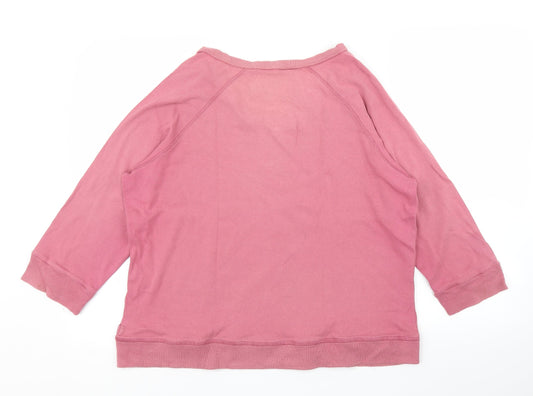 Etam Womens Pink Pullover Jumper Size L