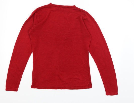 Faye Louise Womens Red Pullover Jumper Size M