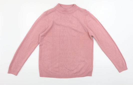 Womens UK Size M Reflect Pink Pullover Jumper