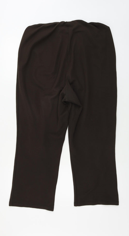 Womens UK Size XL Preworn Regular Fit Brown Trousers