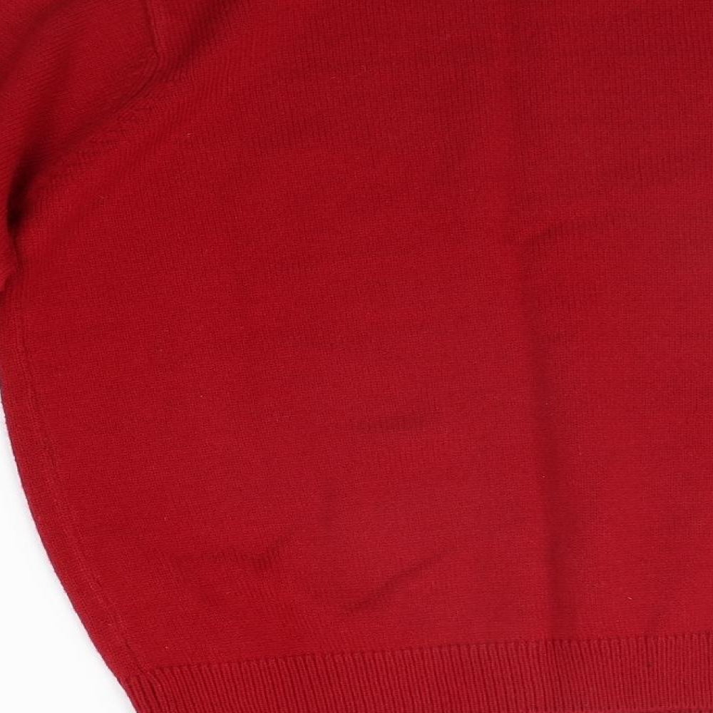 Womens UK Size S EWM Red Pullover Jumper