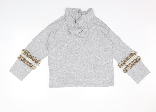 Womens UK Size M River Island Grey Pullover Jumper
