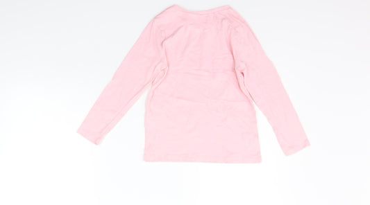 George Girls Pink Basic T-Shirt Size 6-7 Years