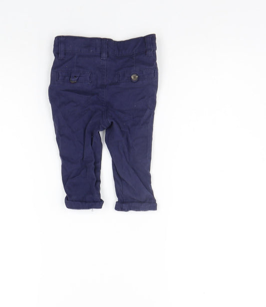 deniem co Boys Blue Jogger Trousers Size 6-9 Months