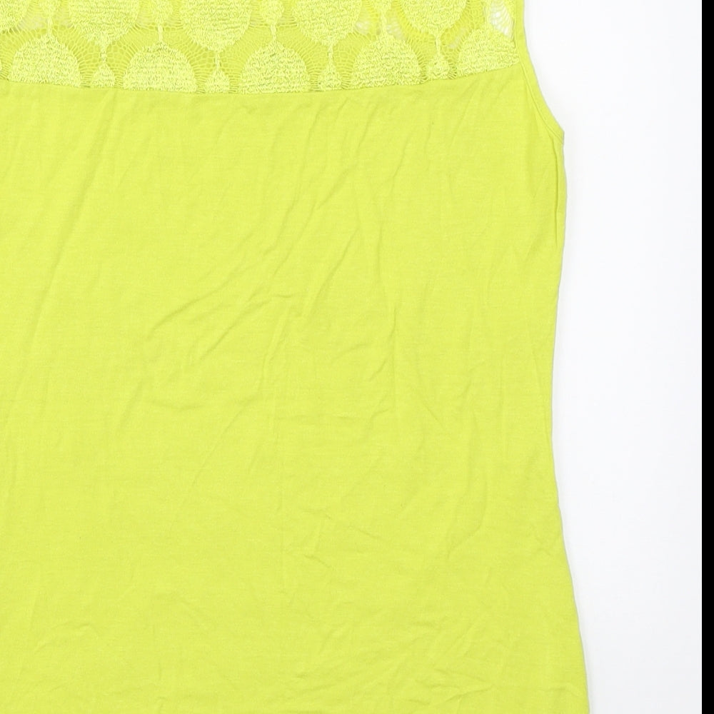 Womens UK Size 10 Principles Green Basic Tank