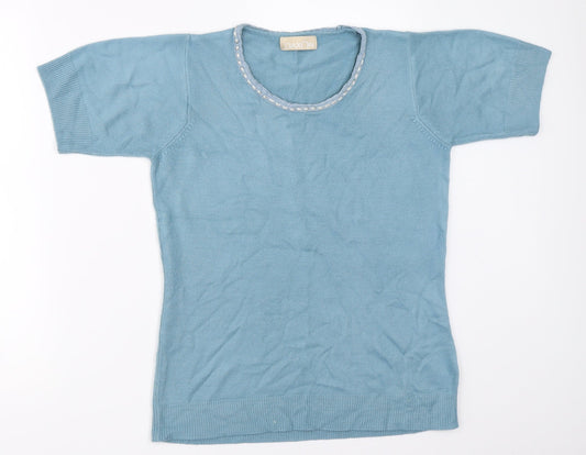 Womens UK Size 38 Daxon Blue Pullover Jumper