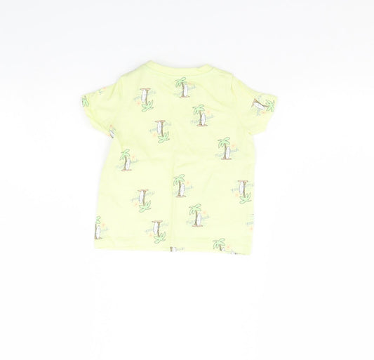 Fred & Flo Baby Yellow Spotted Basic T-Shirt Size 9-12 Months - Miami Beach