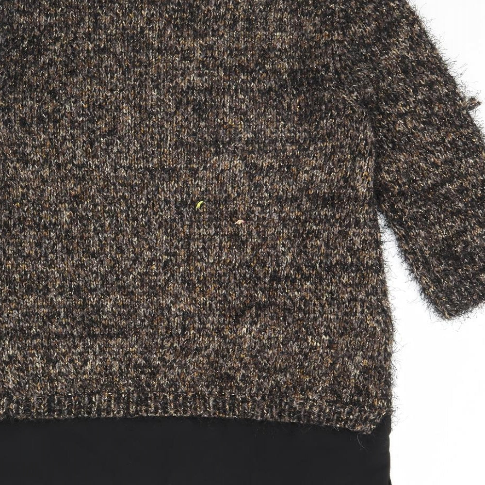 Womens UK Size 12 Definitions Brown Pullover Jumper