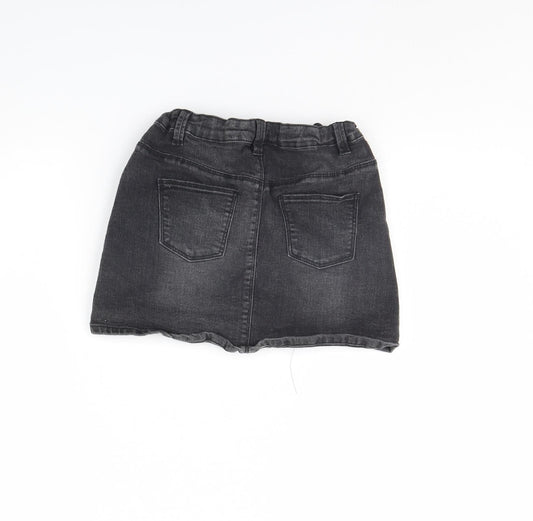 Miss evie Girls Black Denim Mini Skirt Size 8 Years