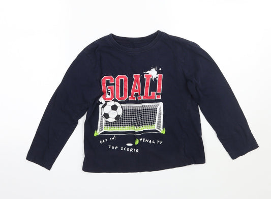 Preworn Boys Blue Basic T-Shirt Size 7-8 Years