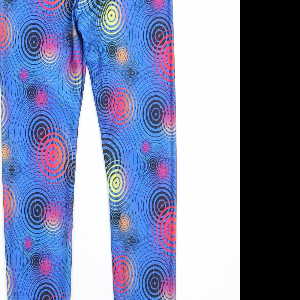 Womens UK Size XS Preworn Capri Blue Leggings