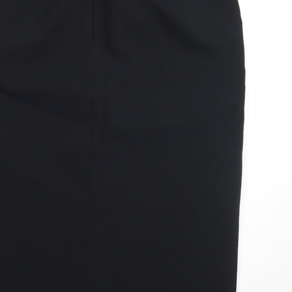 BHS Womens Black Rayon A-Line Skirt Size 12