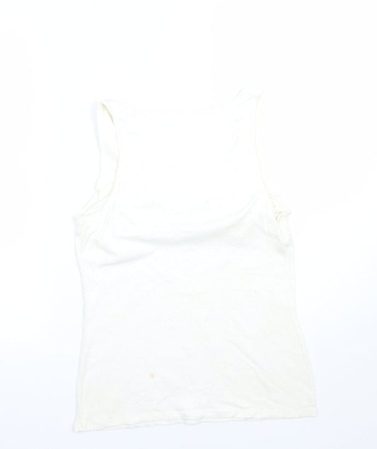 Womens UK Size L Gap Ivory Basic Tank