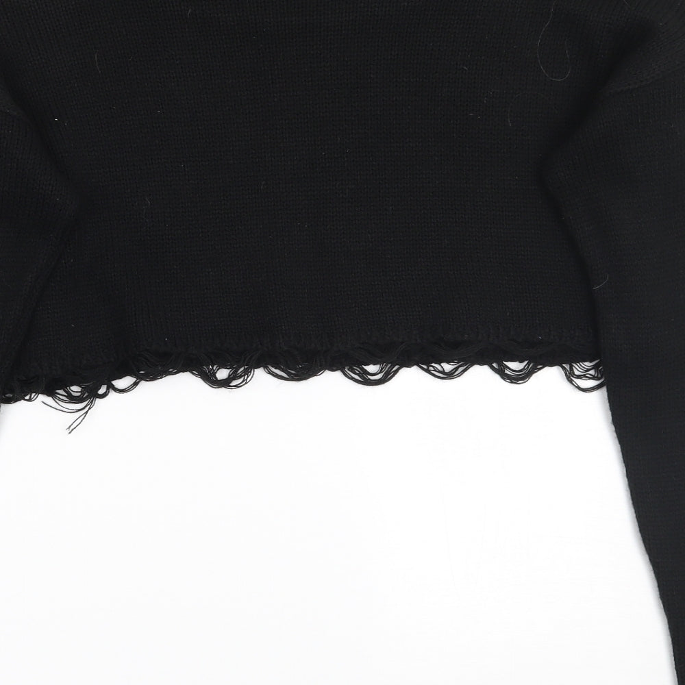 Womens UK Size S PRETTYLITTLETHING Black Pullover Jumper
