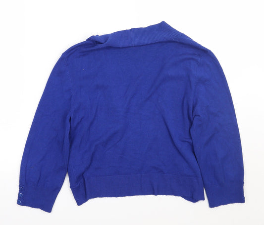 Klass Womens Blue Cardigan Jumper Size S