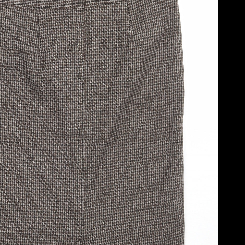 Brand and care label for Papaya women’s check straight & pencil skirt, size UK 8