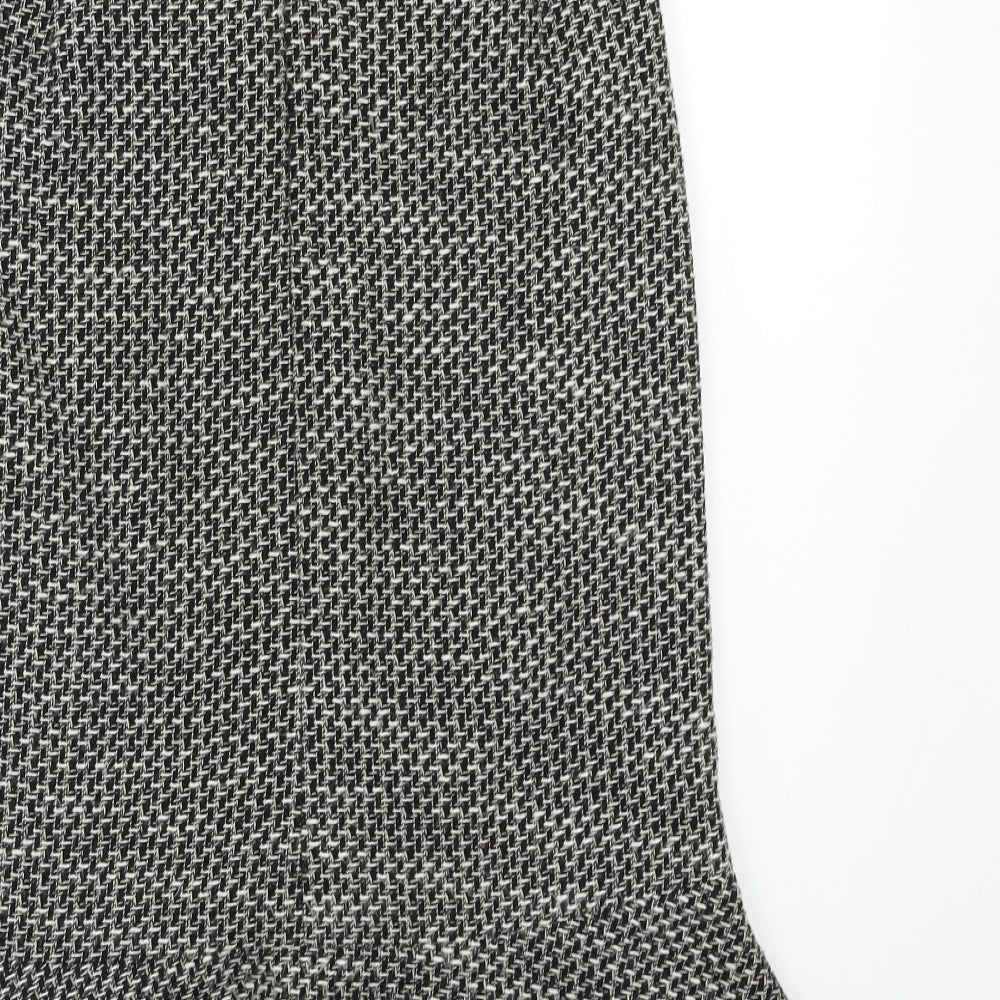 BHS Womens Black Check Straight & Pencil Skirt Size 10