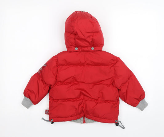 Red Sound Boys Red Parka Jacket Size 2 Years